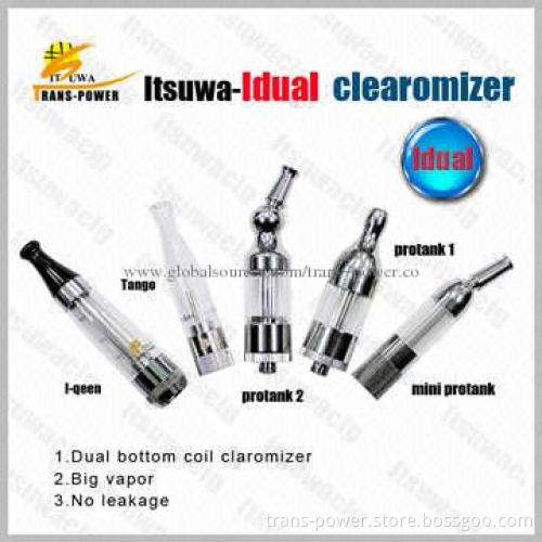 Electronic Cigarette Starter Kits, Double Bottom Coil Huge Vapor, 7 Colors Available, No Leakage